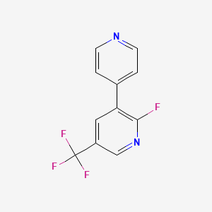 molecular formula C11H6F4N2 B1391119 2-Fluoro-3-(pyridin-4-yl)-5-(trifluoromethyl)pyridine CAS No. 1214372-68-5