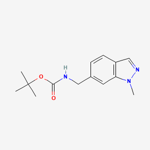 molecular formula C14H19N3O2 B13911203 Tert-butyl N-[(1-methylindazol-6-YL)methyl]carbamate 