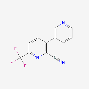 3-(Pyridin-3-yl)-6-(trifluoromethyl)picolinonitrile