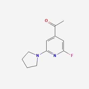 1-(2-Fluoro-6-(pyrrolidin-1-YL)pyridin-4-YL)-ethanone