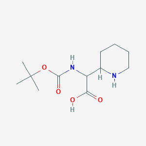 molecular formula C12H22N2O4 B13911292 N-Boc-2-(2-Piperidinyl)-DL-glycine 
