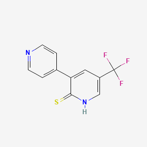 3-(Pyridin-4-yl)-5-(trifluoromethyl)pyridine-2-thiol