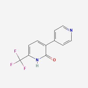 molecular formula C11H7F3N2O B1391135 3-(Pyridin-4-yl)-6-(trifluoromethyl)pyridin-2-ol CAS No. 1214362-72-7
