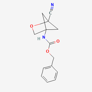 molecular formula C14H14N2O3 B13911395 Benzyl N-(1-cyano-2-oxabicyclo[2.1.1]hexan-4-YL)carbamate 
