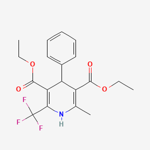 molecular formula C19H20F3NO4 B13911400 Diethyl 2-methyl-4-phenyl-6-trifluoromethyl-1,4-dihydropyridine-3,5-dicarboxylate 