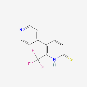 molecular formula C11H7F3N2S B1391141 5-(Pyridin-4-yl)-6-(trifluoromethyl)pyridine-2-thiol CAS No. 1214392-00-3