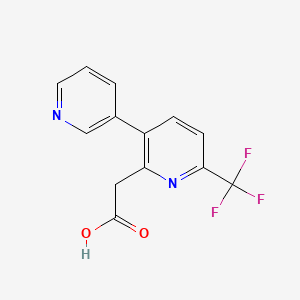 2-(3-(Pyridin-3-yl)-6-(trifluoromethyl)pyridin-2-yl)acetic acid