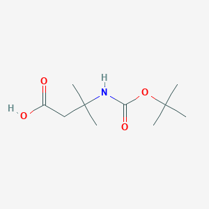 molecular formula C10H19NO4 B139116 3-((tert-Butoxycarbonyl)amino)-3-methylbutanoic acid CAS No. 129765-95-3