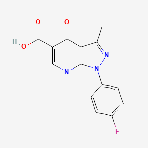 1-(4-Fluorophenyl)-3,7-dimethyl-4-oxo-4,7-dihydro-1H-pyrazolo[3,4-b]pyridine-5-carboxylic acid