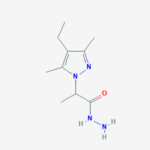 2-(4-Ethyl-3,5-dimethyl-1H-pyrazol-1-yl)propanohydrazide