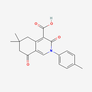 6,6-Dimethyl-2-(4-methylphenyl)-3,8-dioxo-2,3,5,6,7,8-hexahydroisoquinoline-4-carboxylic acid