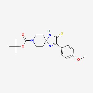 Tert-butyl 2-(4-methoxyphenyl)-3-thioxo-1,4,8-triazaspiro[4.5]dec-1-ene-8-carboxylate