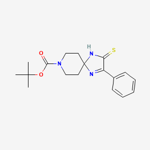 molecular formula C18H23N3O2S B1391202 Tert-butyl 2-phenyl-3-thioxo-1,4,8-triazaspiro[4.5]dec-1-ene-8-carboxylate CAS No. 892289-95-1