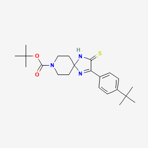 Tert-butyl 2-(4-tert-butylphenyl)-3-thioxo-1,4,8-triazaspiro[4.5]dec-1-ene-8-carboxylate