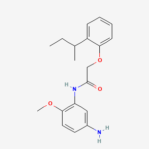 molecular formula C19H24N2O3 B1391206 N-(5-Amino-2-methoxyphenyl)-2-[2-(sec-butyl)-phenoxy]acetamide CAS No. 1020054-29-8