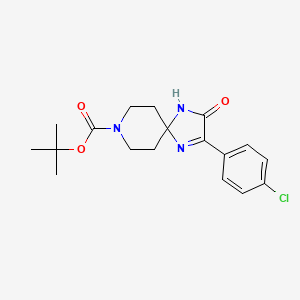 Tert-butyl 2-(4-chlorophenyl)-3-oxo-1,4,8-triazaspiro[4.5]dec-1-ene-8-carboxylate