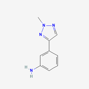 molecular formula C9H10N4 B13912088 3-(2-Methyl-2H-1,2,3-triazol-4-yl)aniline 