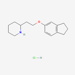 2-[2-(2,3-Dihydro-1H-inden-5-yloxy)ethyl]-piperidine hydrochloride