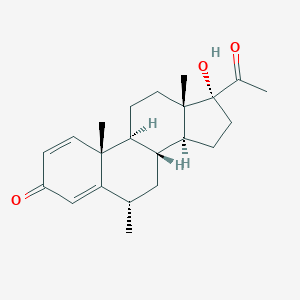 (6S,8R,9S,10R,13S,14S,17R)-17-acetyl-17-hydroxy-6,10,13-trimethyl-7,8,9,11,12,14,15,16-octahydro-6H-cyclopenta[a]phenanthren-3-one