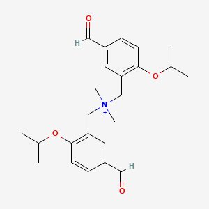 molecular formula C24H32NO4+ B13912134 Bis[(5-formyl-2-propan-2-yloxyphenyl)methyl]-dimethylazanium 