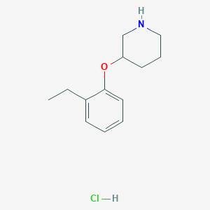 molecular formula C13H20ClNO B1391237 2-Ethylphenyl 3-piperidinyl ether hydrochloride CAS No. 1185297-95-3