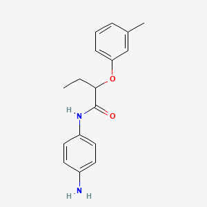 molecular formula C17H20N2O2 B1391240 N-(4-Aminophenyl)-2-(3-methylphenoxy)butanamide CAS No. 1020055-30-4