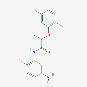molecular formula C17H19FN2O2 B1391244 N-(5-Amino-2-fluorophenyl)-2-(2,5-dimethylphenoxy)propanamide CAS No. 1020056-80-7