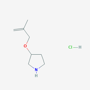 molecular formula C8H16ClNO B1391245 3-[(2-Methyl-2-propenyl)oxy]pyrrolidine hydrochloride CAS No. 1185297-81-7