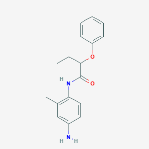 molecular formula C17H20N2O2 B1391253 N-(4-Amino-2-methylphenyl)-2-phenoxybutanamide CAS No. 1020057-54-8