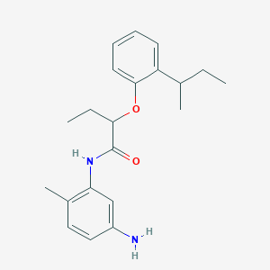 molecular formula C21H28N2O2 B1391265 N-(5-Amino-2-methylphenyl)-2-[2-(sec-butyl)-phenoxy]butanamide CAS No. 1020055-00-8