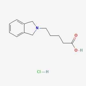 molecular formula C13H18ClNO2 B1391266 5-(1,3-Dihydro-isoindol-2-YL)-pentanoic acid hydrochloride CAS No. 1185300-75-7