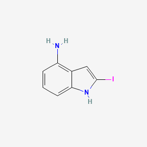 molecular formula C8H7IN2 B13912674 2-iodo-1H-indol-4-amine 