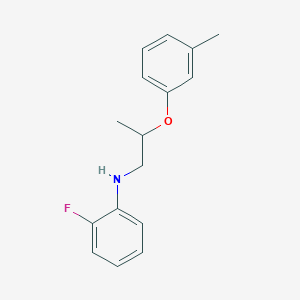 molecular formula C16H18FNO B1391274 2-Fluoro-N-[2-(3-methylphenoxy)propyl]aniline CAS No. 1040685-82-2