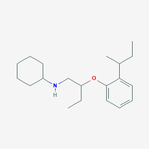 molecular formula C20H33NO B1391275 N-{2-[2-(Sec-butyl)phenoxy]butyl}cyclohexanamine CAS No. 1040681-02-4