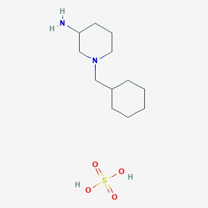 molecular formula C12H26N2O4S B1391290 1-(Cyclohexylmethyl)piperidin-3-amine sulfate CAS No. 1185296-19-8