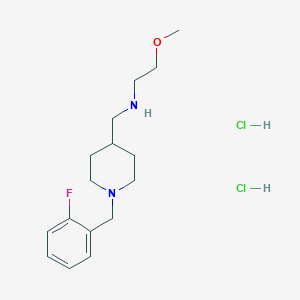 molecular formula C16H27Cl2FN2O B1391295 N-{[1-(2-Fluorobenzyl)piperidin-4-YL]methyl}-2-methoxyethanamine dihydrochloride CAS No. 1185296-35-8