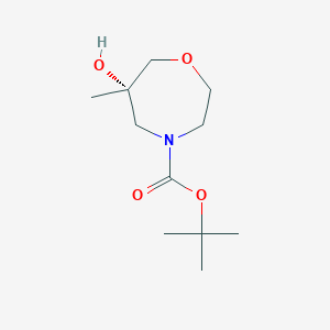 molecular formula C11H21NO4 B13912995 Tert-butyl (6S)-6-hydroxy-6-methyl-1,4-oxazepane-4-carboxylate 