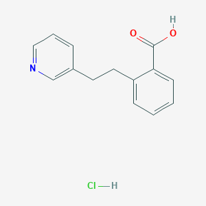 molecular formula C14H14ClNO2 B1391308 2-(2-吡啶-3-基乙基)苯甲酸盐酸盐 CAS No. 1185303-88-1