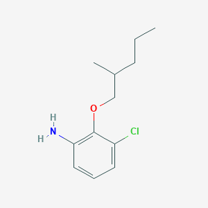 molecular formula C12H18ClNO B1391310 3-Chloro-2-[(2-methylpentyl)oxy]aniline CAS No. 946682-27-5