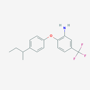 molecular formula C17H18F3NO B1391311 2-[4-(Sec-butyl)phenoxy]-5-(trifluoromethyl)-aniline CAS No. 946773-38-2