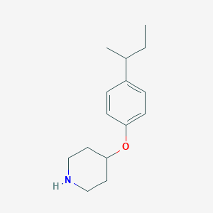 molecular formula C15H23NO B1391320 4-[4-(sec-Butyl)phenoxy]piperidine CAS No. 946759-80-4