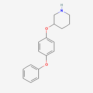 molecular formula C17H19NO2 B1391327 3-(4-苯氧基苯氧基)哌啶 CAS No. 946681-18-1