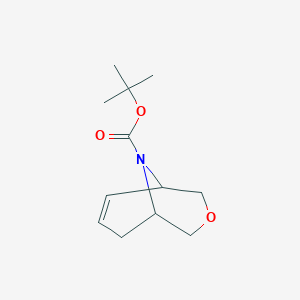 molecular formula C12H19NO3 B13913279 tert-Butyl 3-oxa-9-azabicyclo[3.3.1]non-6-ene-9-carboxylate 
