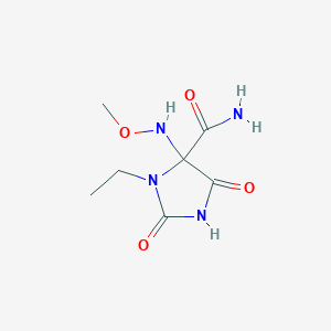 molecular formula C7H12N4O4 B1391329 3-Ethyl-4-(methoxyamino)-2,5-dioxoimidazolidine-4-carboxamide CAS No. 644972-61-2
