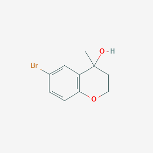 molecular formula C10H11BrO2 B13913303 6-Bromo-4-methylchroman-4-OL 