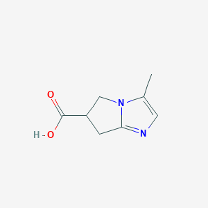 molecular formula C8H10N2O2 B1391332 3-甲基-6,7-二氢-5H-吡咯并[1,2-a]咪唑-6-羧酸 CAS No. 408312-27-6