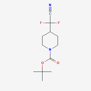 molecular formula C12H18F2N2O2 B13913341 Tert-butyl 4-[cyano(difluoro)methyl]piperidine-1-carboxylate 