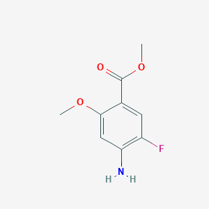 molecular formula C9H10FNO3 B1391335 Methyl 4-amino-5-fluoro-2-methoxybenzoate CAS No. 617246-14-7