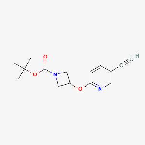 molecular formula C15H18N2O3 B13913406 tert-Butyl 3-((5-ethynylpyridin-2-yl)oxy)azetidine-1-carboxylate 
