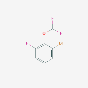 molecular formula C7H4BrF3O B1391345 1-Bromo-2-difluoromethoxy-3-fluoro-benzene CAS No. 954235-98-4